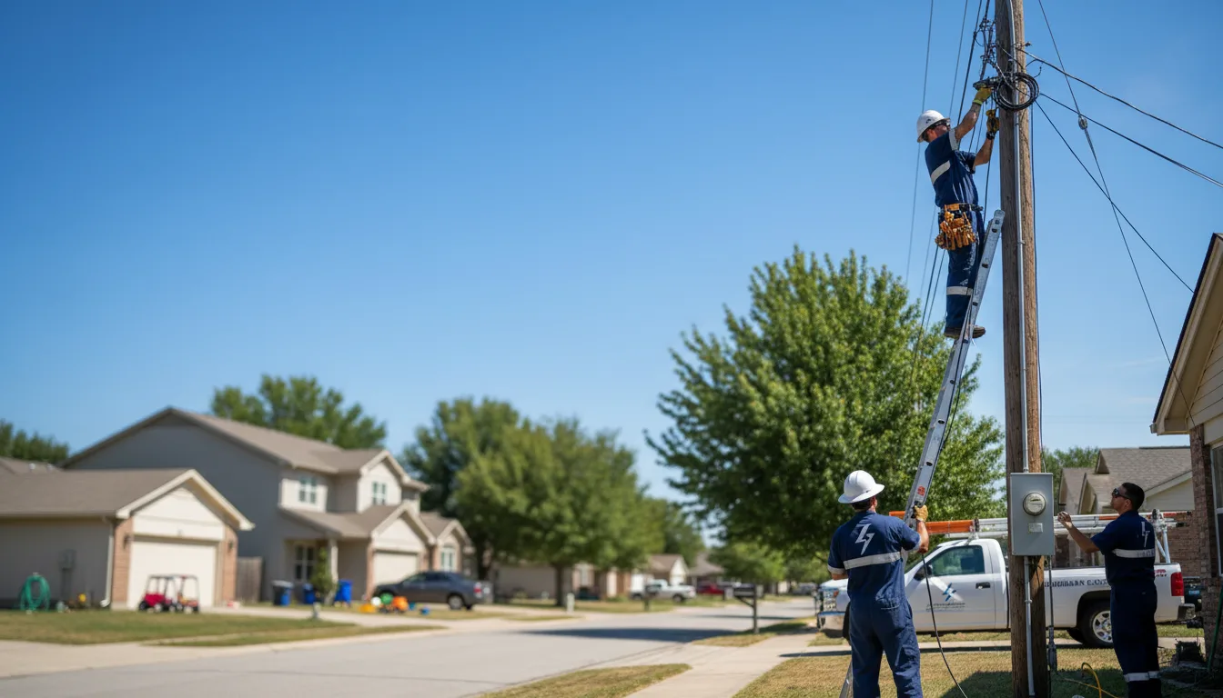 Residential electrician providing installation services in Benjamin, TX